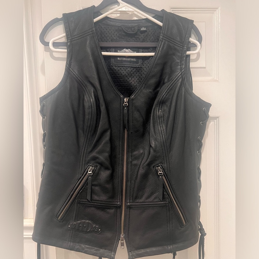 Harley Davidson Boone Fringed Leather Vest Xl